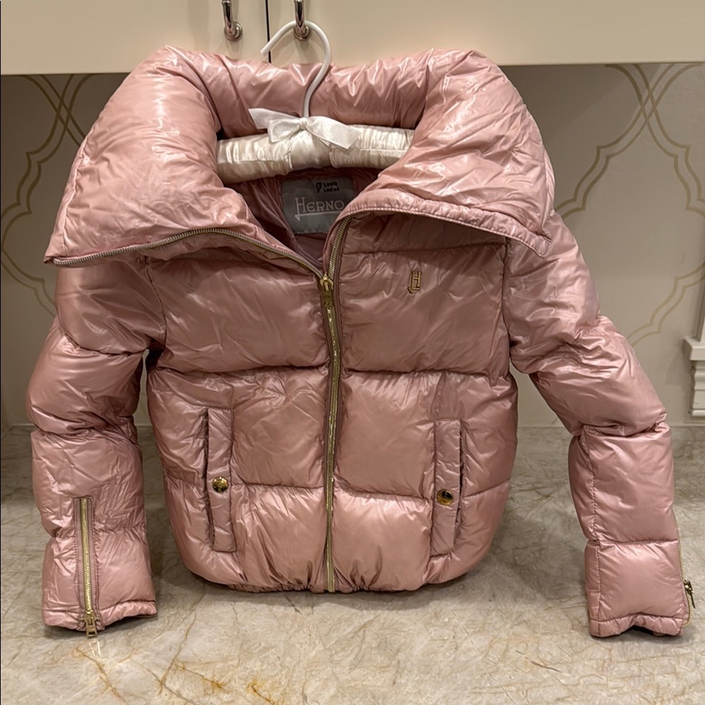 Herno Kids Pink Puffer Jacket